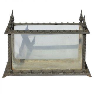Antique Cast Iron & Glass Terrarium C.  1860s - Victorian Aquarium