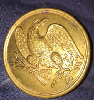 Antique U.  S.  Army 1826 Shoulder Belt Breast Plate Brass Eagle