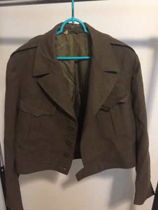 Vintage 1950s Eisenhower Jacket,  Green 48r