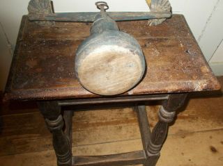 Antique Table Lighting Device Wood & Tin,  Very Early from Hampshire. 9
