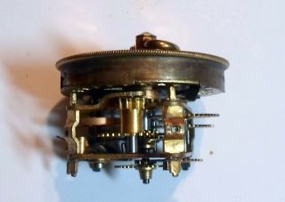 Antique Ansonia Boudoir Brass Clock on a Victorian Ormolu Pocket Watch Stand 6