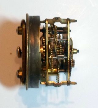 Antique Ansonia Boudoir Brass Clock on a Victorian Ormolu Pocket Watch Stand 7