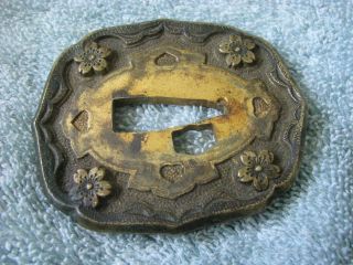 Brass Tsuba Hand Guard For Wwii Japanese Army Officers Samurai Sword Ww2 Gunto