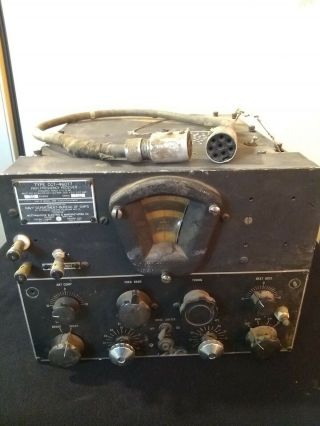 Cct - 46077 High Frequency Receiver Vintage Wwii Navy Dept Rare