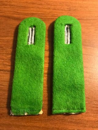 German Wwii Panzergrenadier Green Shoulder Boards Rare