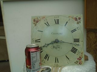 Lovely antique CHAPLINS BURY hand painted enamel Longcase clock ATTIC FIND 4