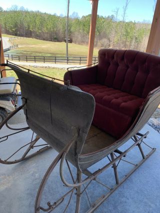 Antique Horse Drawn Cutter Sleigh - Graves & Eighny Signed Rare