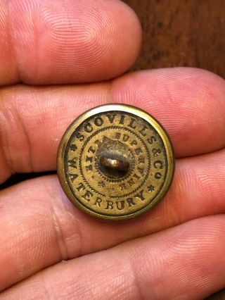 Early Civil War Staff Officers NG in Shield Coat Button Scovills & Co.  Backmark 4