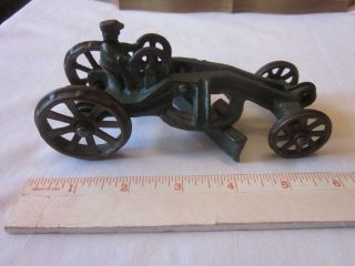 Antique Cast Iron Toy Road Grader,  Green Paint,  I920 