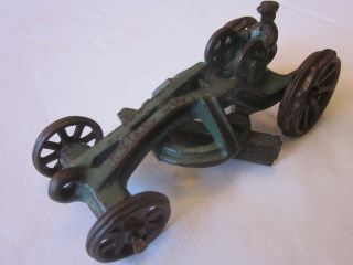 ANTIQUE CAST IRON TOY ROAD GRADER,  GREEN PAINT,  I920 ' s,  MADE BY A.  C.  WILLIAMS 3