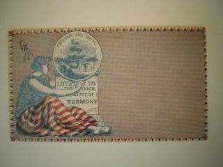 Vermont Civil War Envelope Coat Of Arms