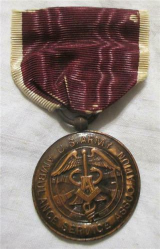 Wwi U.  S.  Army Ambulance Service Association Medal