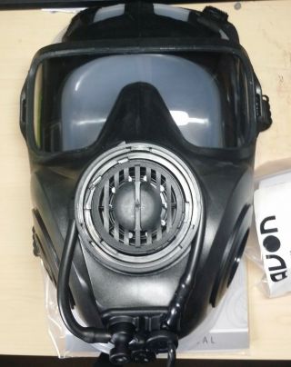 Avon Fm53 Gas Mask Respirator - Twin Port Size Medium