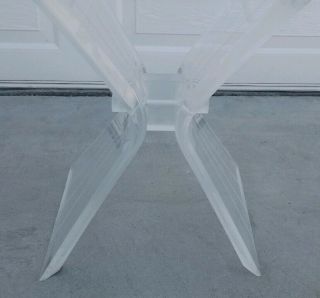 Mid Century Charles Hollis Jones Style Sculptural Lucite&Glass Side/End Tables 6