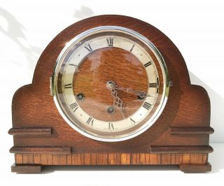 Art Deco Triple Chiming Mantle Clock