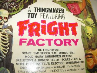 Vintage 1966 Thingmaker Mattel Fright Factory w/ Plastigoop Nearly Complete 3