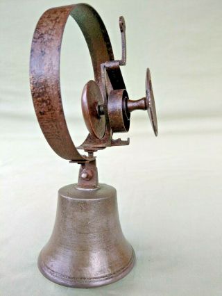 Antique Vintage Brass,  Copper & Steel Servants Butlers Shop Room Bell 10
