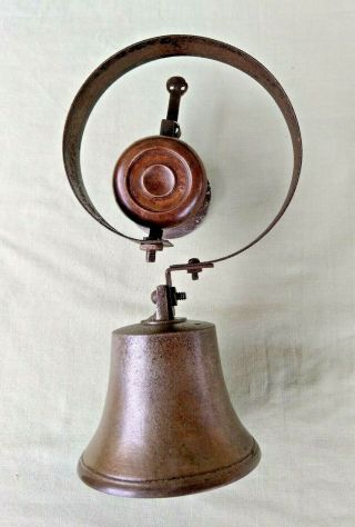 Antique Vintage Brass,  Copper & Steel Servants Butlers Shop Room Bell 12