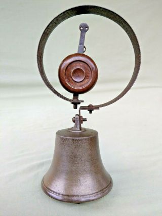 Antique Vintage Brass,  Copper & Steel Servants Butlers Shop Room Bell