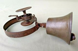 Antique Vintage Brass,  Copper & Steel Servants Butlers Shop Room Bell 2