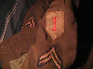 Wwii 1st Infantry Division Ike Jacket Pants And Belt The Big Red One Corporal