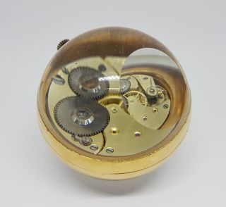 Omega Erotic Paperweight / Ball Clock ca 1910 (Censured pictures) 5
