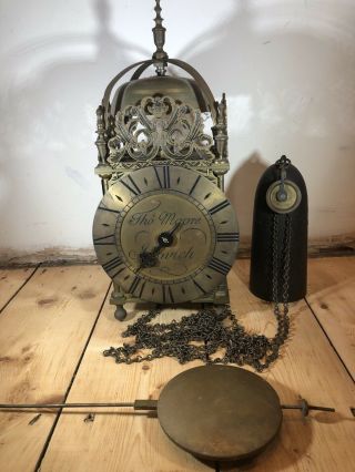 Antique Thomas Moore Ipswich Lantern Wall Clock
