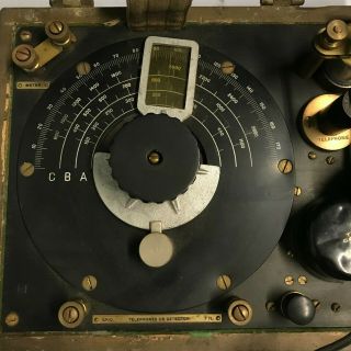 WWI 1918 Dated Signal Corps US Army Wavemeter Type SCR 61 Crystal Radio 10