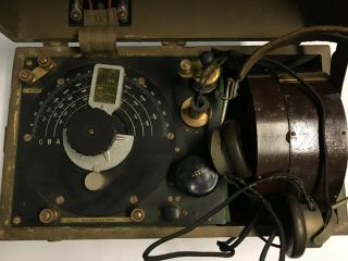 WWI 1918 Dated Signal Corps US Army Wavemeter Type SCR 61 Crystal Radio 9