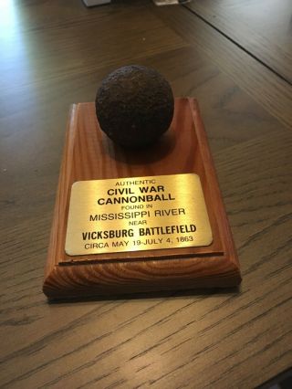 Confederate Cannon Ball Found In Mississippi River At Vicksburg The Real Thing