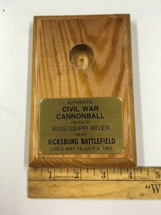 Confederate Cannon Ball found in Mississippi River at Vicksburg the real thing 5