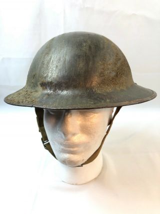 WWII WW2 US U.  S.  Kelly Helmet,  M1917,  M - 1917,  Doughboy,  Broodie,  Army,  Steel 2