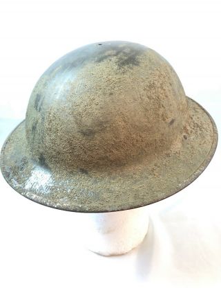 WWII WW2 US U.  S.  Kelly Helmet,  M1917,  M - 1917,  Doughboy,  Broodie,  Army,  Steel 4