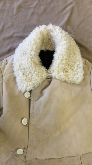 Russian Army Winter Sheepskin Coat Tulup Bekesha Size 48 7