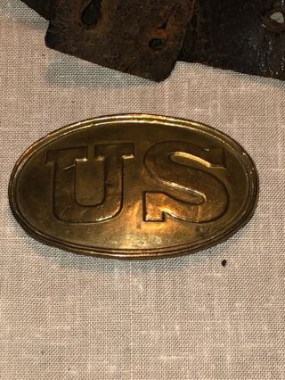 US Brass Civil War Boyd & Sons Boston Leather Belt Plate Buckle 2