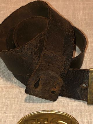 US Brass Civil War Boyd & Sons Boston Leather Belt Plate Buckle 3