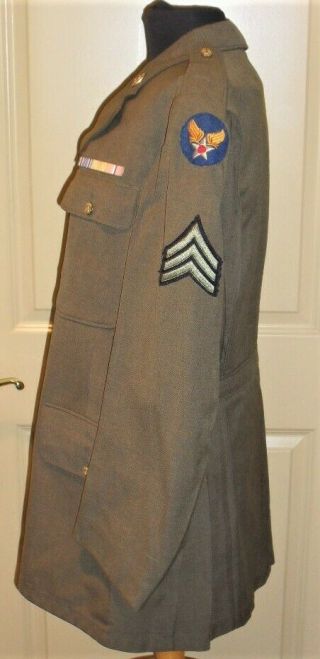 WWII WW2 US ARMY AIR FORCE UNIFORM COAT JACKET SZ 44R 10