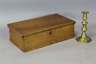 Fine Late 18th C Pine Bible Box In Old Unpainted Attic Surface Small Box