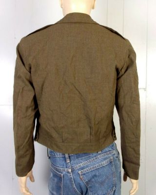vtg 1940s WWII Era US Army Uniform Wool Ike Jacket Anti Aircraft rockabilly 42 L 4