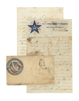 March 1862 Civil War Letter Private Richard B.  Blodgett,  1st Us Sharpshooters