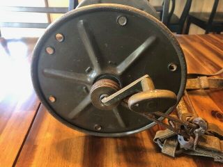 Field Telephone Wire Spool DR - 8 - A & Hand Reel Military - DR - 8 WWII Signal Corps 4