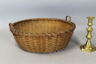 A Very Rare 19th C Enfield Ct Shaker Two Handle Basket Great & Surface