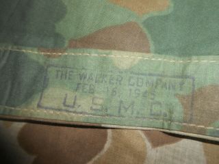 U.  S.  ARMY : RARE - WWII U.  S.  M.  C.  FROG CAMO REVERSIBLE PONCHO. , 2