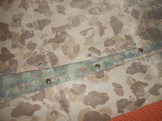 U.  S.  ARMY : RARE - WWII U.  S.  M.  C.  FROG CAMO REVERSIBLE PONCHO. , 5