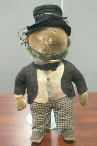 Rare Early Vintage Barney Google Cloth Character Doll 10 - 3/4 "