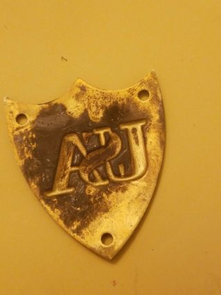 Rare USA Shield 1861 Civil War Allegheny Arsenal Gilded Brass USA Saddle Tag 2