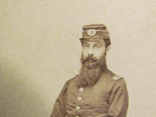 possible Civil War 8th York Infantry officer with sword cdv photograph 2