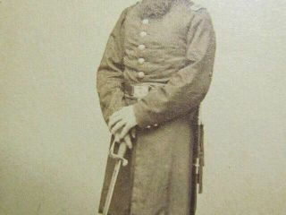 possible Civil War 8th York Infantry officer with sword cdv photograph 4