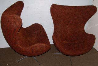 (2) Fritz Hansen Egg Chairs 1960 S Vintage
