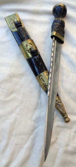 WWI SEAFORTH HIGHLANDERS Rgt.  SCOTTISH PIPER ' S DIRK SCOTS DAGGER BRITISH KNIFE 6